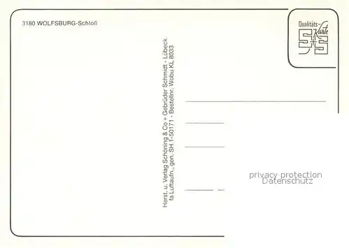 AK / Ansichtskarte Wolfsburg Schloss Fliegeraufnahme Wolfsburg