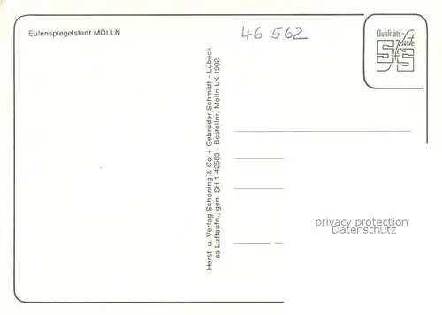 AK / Ansichtskarte Moelln_Lauenburg Fliegeraufnahme Moelln_Lauenburg