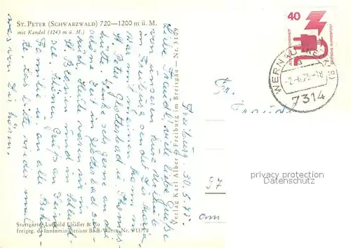 AK / Ansichtskarte St_Peter_Schwarzwald Fliegeraufnahme mit Kandel St_Peter_Schwarzwald