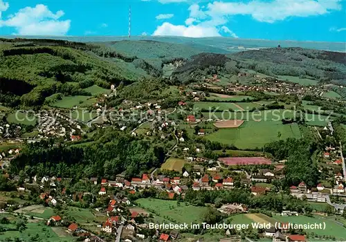AK / Ansichtskarte Berlebeck Fliegeraufnahme mit Hotel Zur Forelle Berlebeck