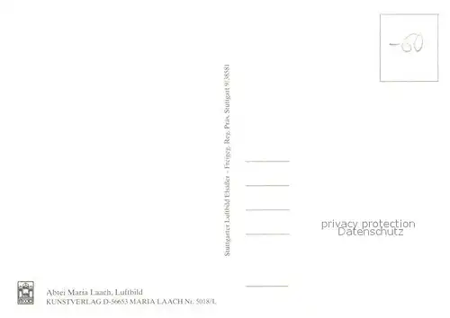 AK / Ansichtskarte Maria_Laach_Glees Abtei Maria Laach Fliegeraufnahme Maria_Laach_Glees