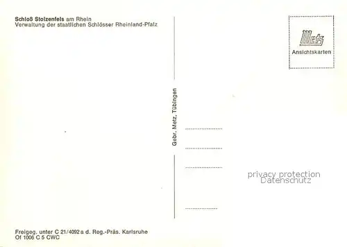 AK / Ansichtskarte Koblenz_Rhein Schloss Stolzenfels Fliegeraufnahme Koblenz_Rhein