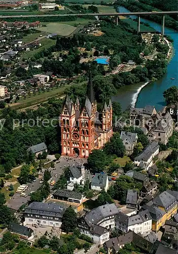 AK / Ansichtskarte Limburg_Lahn Fliegeraufnahme mit Dom Limburg_Lahn