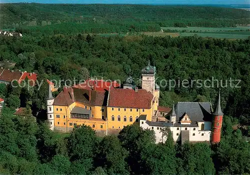 AK / Ansichtskarte Scheinfeld Schloss Schwarzenberg Fliegeraufnahme Scheinfeld