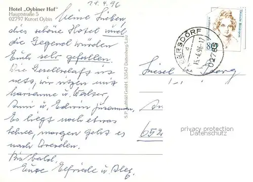 AK / Ansichtskarte Oybin Hotel Oybiner Hof Fliegeraufnahme Oybin