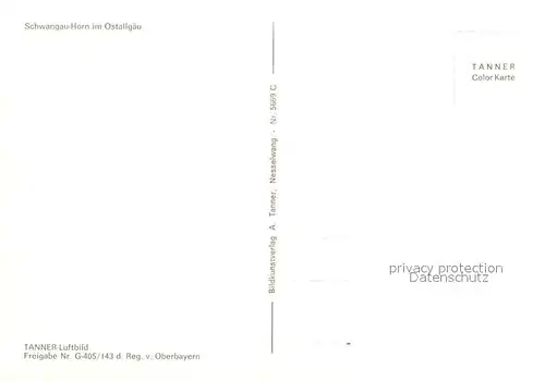 AK / Ansichtskarte Horn_Schwangau Fliegeraufnahme Horn Schwangau