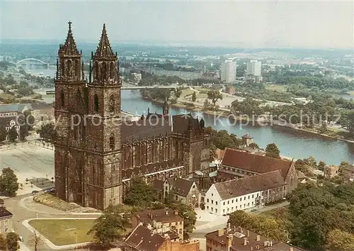 AK / Ansichtskarte Magdeburg Dom Fliegeraufnahme Magdeburg