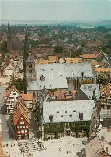 AK / Ansichtskarte Quedlinburg Markt Fliegeraufnahme Quedlinburg