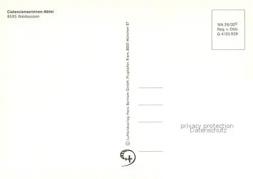 AK / Ansichtskarte Waldsassen Cistercienserinnen Abtei Fliegeraufnahme Waldsassen