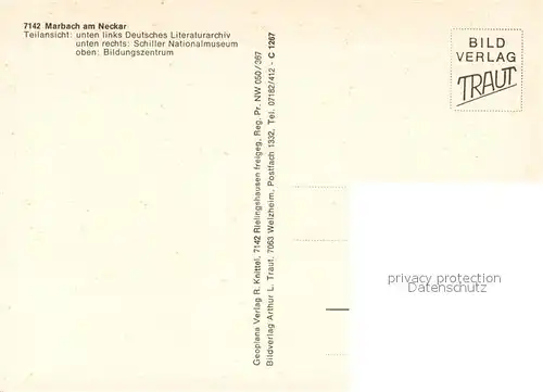 AK / Ansichtskarte Marbach_Neckar Fliegeraufnahme Deutsches Literaturarchiv Schiller Nationalmuseum Marbach Neckar