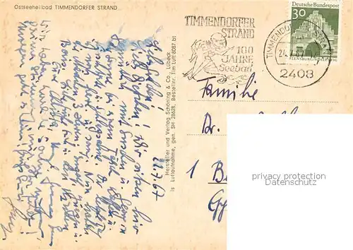 AK / Ansichtskarte Timmendorfer_Strand Fliegeraufnahme Timmendorfer_Strand