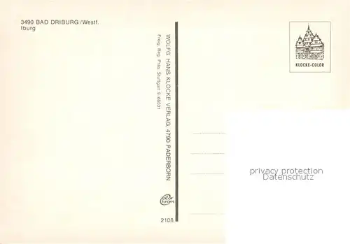 AK / Ansichtskarte Bad_Driburg Fliegeraufnahme Iburg Bad_Driburg