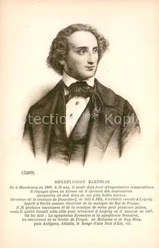 AK / Ansichtskarte Komponist Mendelssohn Bartoldi 