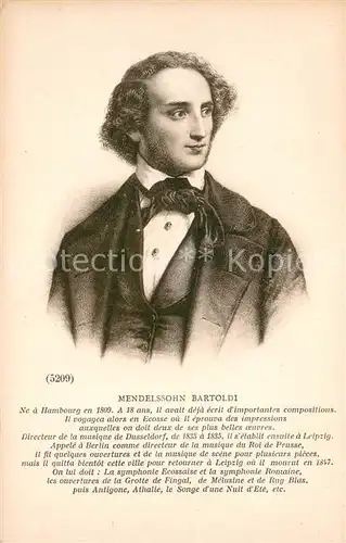 AK / Ansichtskarte Komponist Mendelssohn Bartoldi 