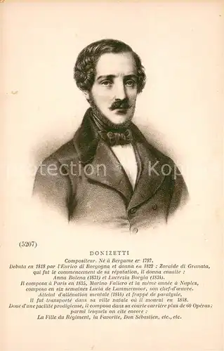 AK / Ansichtskarte Komponist Donizetti 