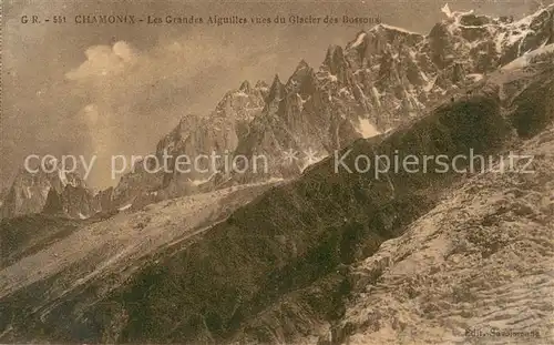 AK / Ansichtskarte Gletscher Chamonix Grandes Aiguilles Glacier des Bossons 