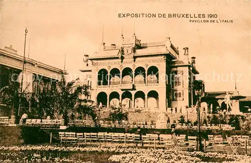 AK / Ansichtskarte Exposition_Bruxelles_1910 Pavillon de l Italie Exposition_Bruxelles_1910