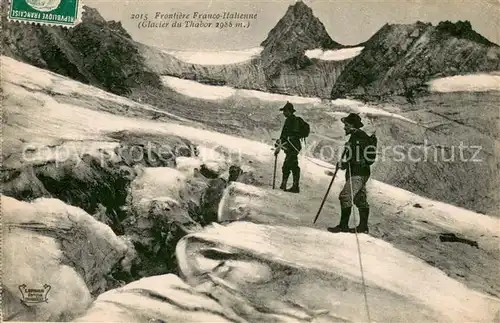 AK / Ansichtskarte Gletscher Frontiere Franco Italienne Glacier du Thabor  