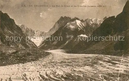 AK / Ansichtskarte Gletscher Chamonix Mer de Glace Grandes Jorasses  