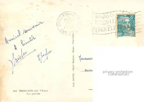 AK / Ansichtskarte Trois Epis_Drei aehren Vue generale Trois Epis Drei aehren