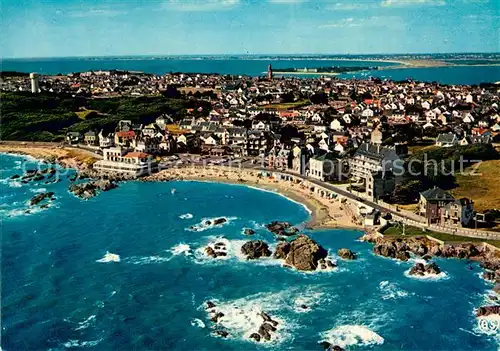 AK / Ansichtskarte Le_Croisic Plage du Port Lin et vue generale aerienne du Croisic vers la Pointe de Penbron Le_Croisic