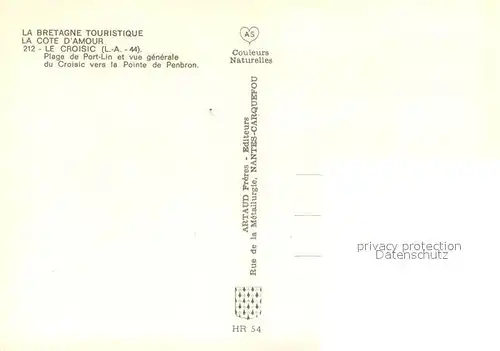 AK / Ansichtskarte Le_Croisic Plage du Port Lin et vue generale aerienne du Croisic vers la Pointe de Penbron Le_Croisic