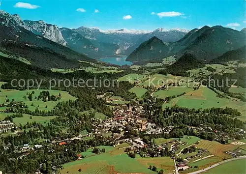 AK / Ansichtskarte Bad_Aussee_Steiermark Fliegeraufnahme mit Grundlsee und Totem Gebirge Bad_Aussee_Steiermark