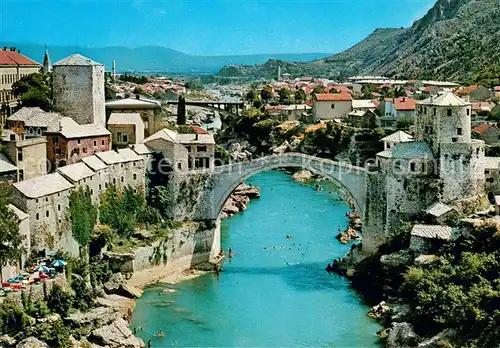 AK / Ansichtskarte Mostar_Moctap Stari most Mostar_Moctap