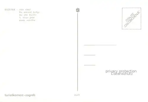 AK / Ansichtskarte Mostar_Moctap Stari most Mostar_Moctap