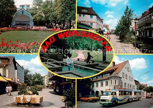 AK / Ansichtskarte Bad_Woerishofen Kneipp Heilbad park Strassenpartien Wassertreten Kurbaehnle Bad_Woerishofen