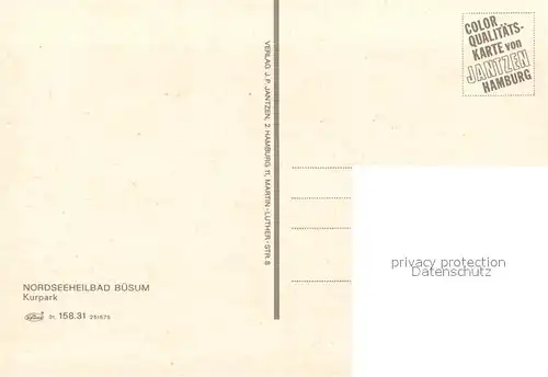 AK / Ansichtskarte Buesum_Nordseebad Kurpark Buesum_Nordseebad