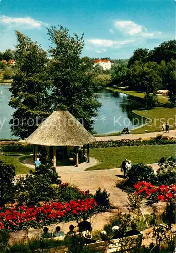 AK / Ansichtskarte Bad_Schwartau Kurpark Teich Bad_Schwartau