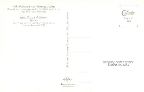 AK / Ansichtskarte Kappel_Lenzkirch Hoehenluftkurort Wintersportplatz Schwarzwald Fliegeraufnahme Kappel_Lenzkirch