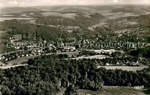 AK / Ansichtskarte Langenberg_Rheinland Blick auf Brink Kirchen Sender Fliegeraufnahme Langenberg_Rheinland