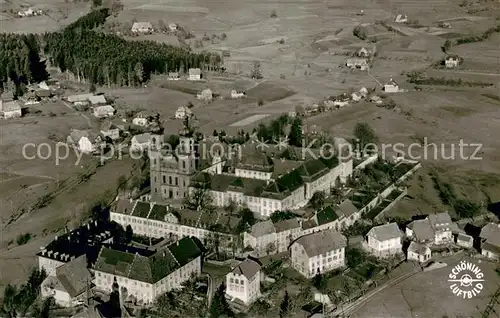 AK / Ansichtskarte St_Peter_Schwarzwald Hoehenluftkurort Klosterkirche Erbauer Peter Thumb Fliegeraufnahme St_Peter_Schwarzwald