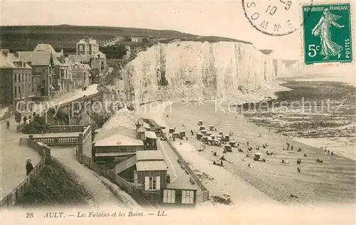 AK / Ansichtskarte Ault_Somme Les falaises et les bains plage Ault_Somme