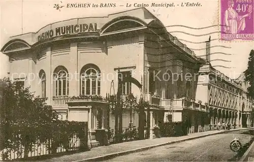 AK / Ansichtskarte Enghien les Bains Entree du Casino Municipal Enghien les Bains