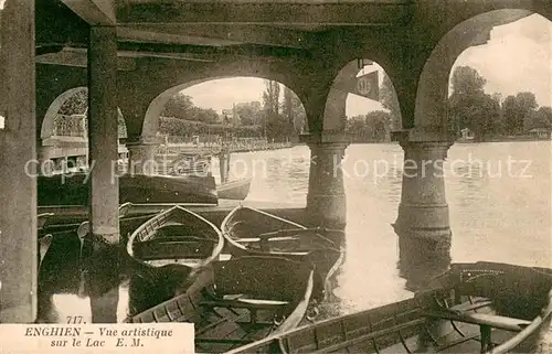 AK / Ansichtskarte Enghien les Bains Vue artistique sur le lac Enghien les Bains