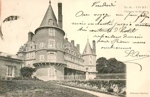 AK / Ansichtskarte Vichy_Allier Chateau de Randan Vichy Allier