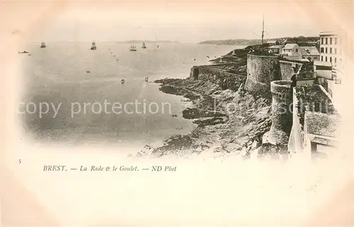 AK / Ansichtskarte Brest_Finistere La Rade et le Goulet Brest_Finistere