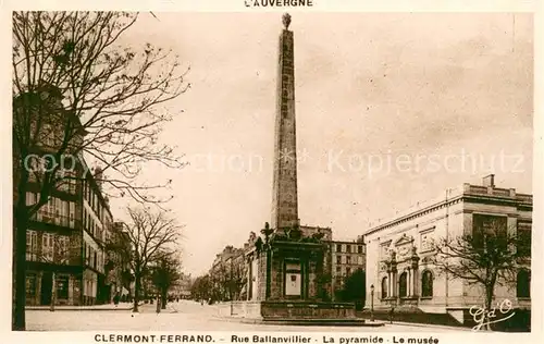 AK / Ansichtskarte Clermont_Ferrand Rue Ballanvillier Pyramide Musee Clermont_Ferrand