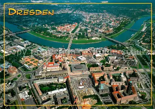 AK / Ansichtskarte Dresden Fliegeraufnahme Dresden
