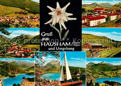 AK / Ansichtskarte Hausham Panoramen mit Schliersee Gindlalm Spitzingsee Hausham
