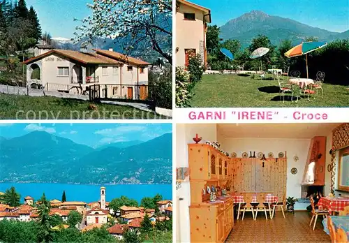 AK / Ansichtskarte Croce_Menaggio Garni Irene Garten Gaststube Panorama Croce Menaggio