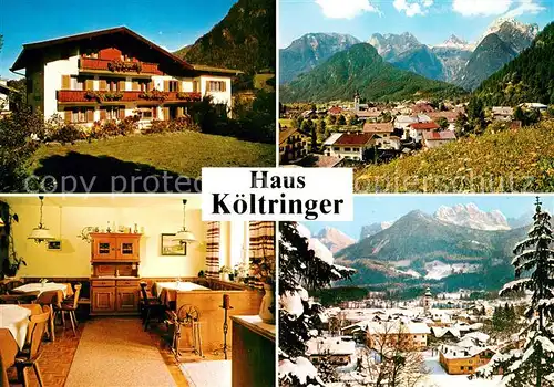 AK / Ansichtskarte Lofer Haus Koeltringer Gaststube Panoramen Lofer