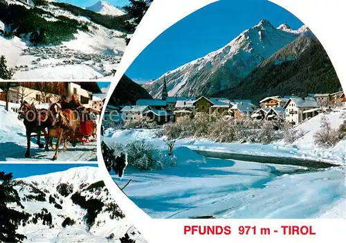 AK / Ansichtskarte Pfunds Winterpanoramen Pferdeschlitten Pfunds