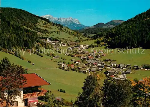 AK / Ansichtskarte Oberau_Wildschoenau_Tirol Panorama mit Wildem Kaiser Oberau_Wildschoenau_Tirol