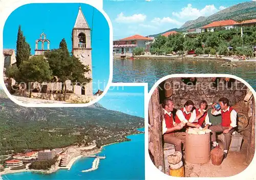 AK / Ansichtskarte Podstrana Fliegeraufnahme Folkloregruppe Podstrana