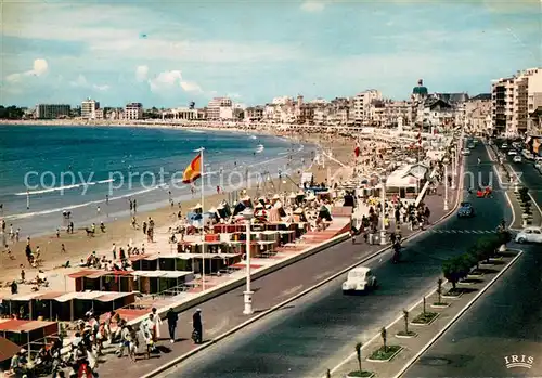 AK / Ansichtskarte Les_Sables d_Olonne Vue generale sur la plage et la promenade Clemenceau Les_Sables d_Olonne