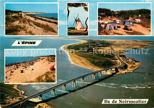 AK / Ansichtskarte Ile_de_Noirmoutier Vue partielle La Plage Le Moulin Le Camping Pont de Noirmoutier Ile_de_Noirmoutier